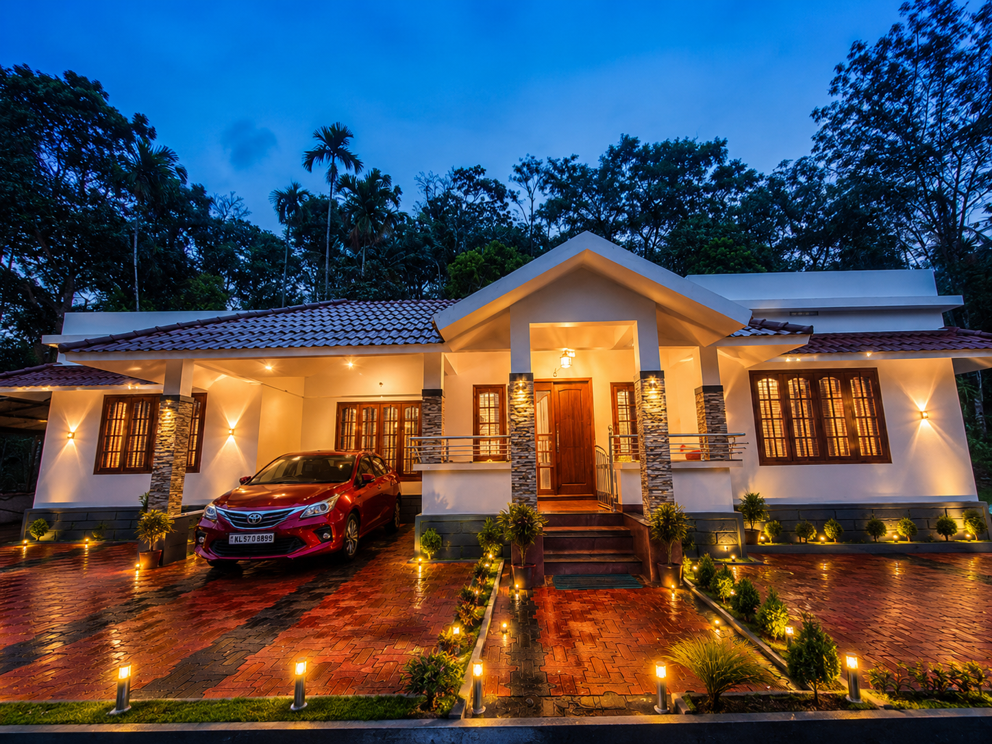 Cave Aura Villa traditional Kerala architecture and frontage